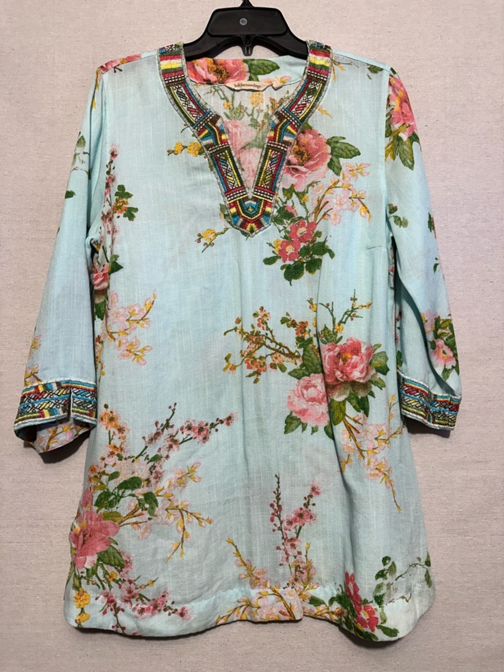 Soft Surroundings Floral Tunic - size M - Picture 2 of 6